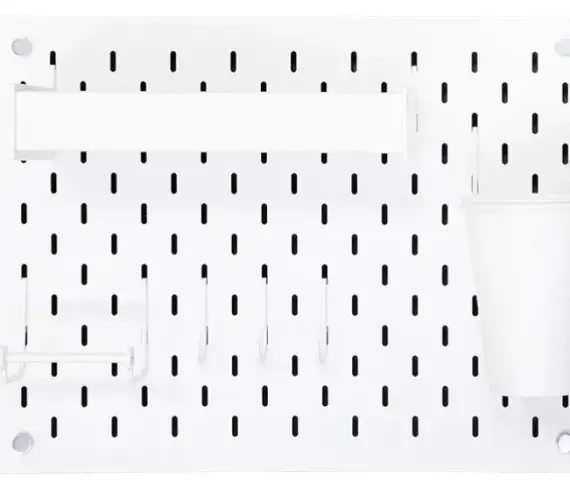 Çalışma Masası Pegboard Seti Beyaz